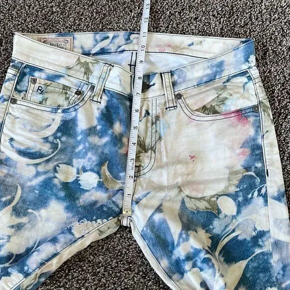 Polo Ralph Lauren Tompkins floral tropical jeans authentic dungarees size 28 - Picture 4 of 14
